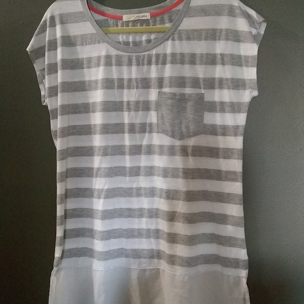 Rewind short sleeve striped shirt